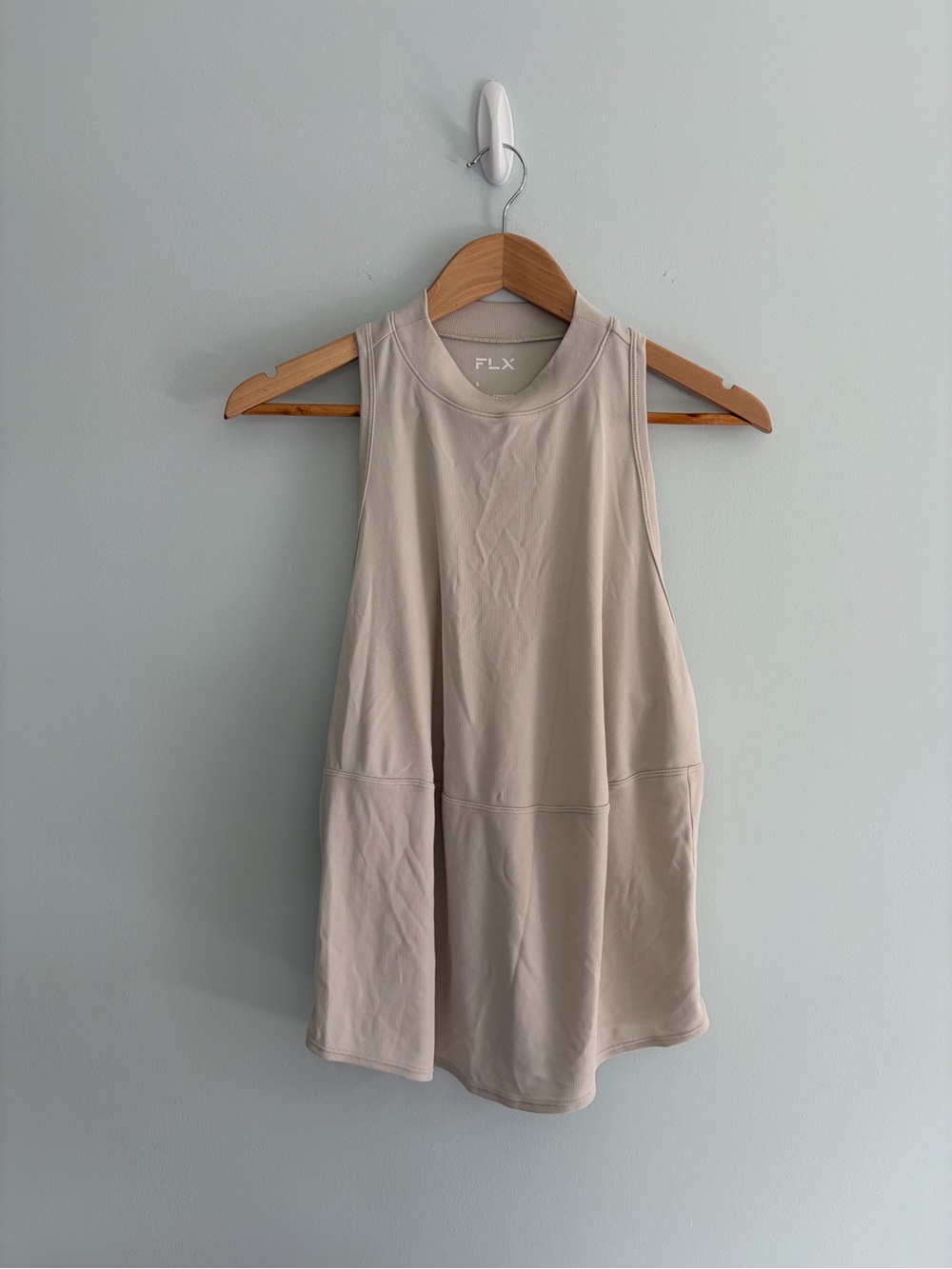 FLX Women's Sleeveless Tank Top in Light Beige, size S